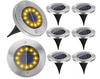 Bright Solar Powered Ground Lights with Updated 12 LEDs-Waterproof Solar Garden Lights