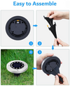 Bright Solar Powered Ground Lights with Updated 12 LEDs-Waterproof Solar Garden Lights