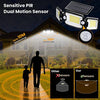 180°Super Wide Angle Adjustable 3 Heads Solar Security Lights Outdoor IP65 Waterproof Light