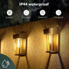 4 Packs Waterproof Outdoor Solar Fence Lights Warm White Automatic On/Off