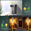 4 Packs Waterproof Outdoor Solar Fence Lights Warm White Automatic On/Off