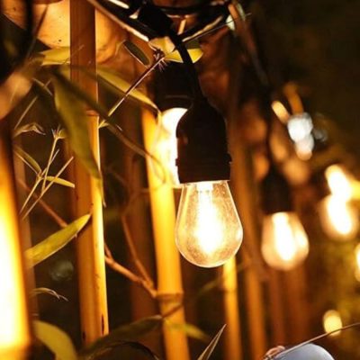 Solar Bulb Lights – Solar String Festoon Lights – 15 Bulbs on 15 Meters String
