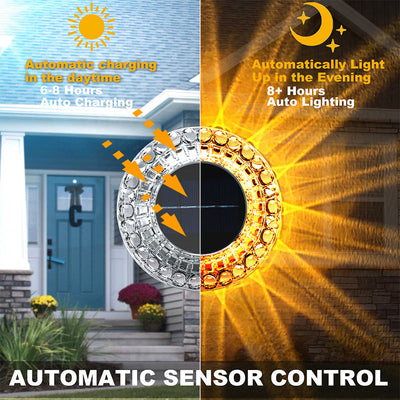 Solar Ground Lights ¨C Waterproof Outdoor Garden, Lawn & Stair LED Lights, Crystal Brick Lights for Yard & Balcony Decor