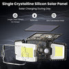 180°Super Wide Angle Adjustable 3 Heads Solar Security Lights Outdoor IP65 Waterproof Light