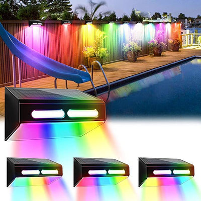 Solar Nordic Outdoor Garden Lights ¨C Waterproof RGB Wall Lights for Railings & Pathways