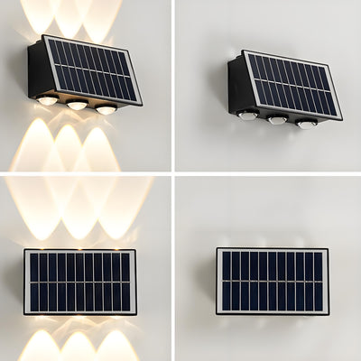 Solar Up & Down Wall Lights ¨C Waterproof Outdoor IP65 Wash Wall Lights for Garden & Courtyard