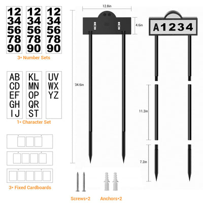 Waterproof Solar Powered 3 Color LED Illuminated House Number Signs