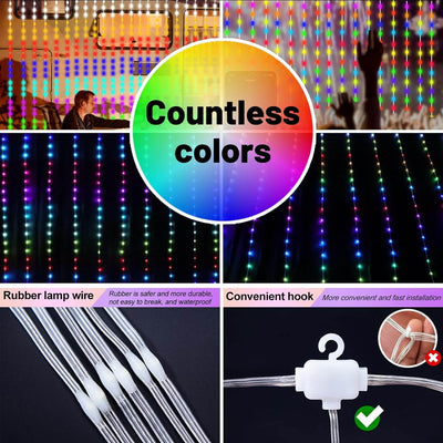 🔥Last Day Special 74% OFF🔥DIY Smart LED Curtain Sync Lights