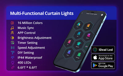 🔥Last Day Special 74% OFF🔥DIY Smart LED Curtain Sync Lights