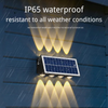 Solar Up & Down Wall Lights ¨C Waterproof Outdoor IP65 Wash Wall Lights for Garden & Courtyard