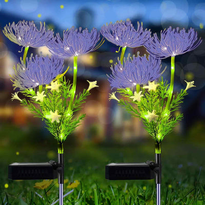 Solar Garden Lights, Solar Flowers with Flashing & Stead on Mode Outdoor Solar Lights for Yard Decorative