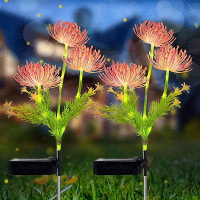 Solar Garden Lights, Solar Flowers with Flashing & Stead on Mode Outdoor Solar Lights for Yard Decorative