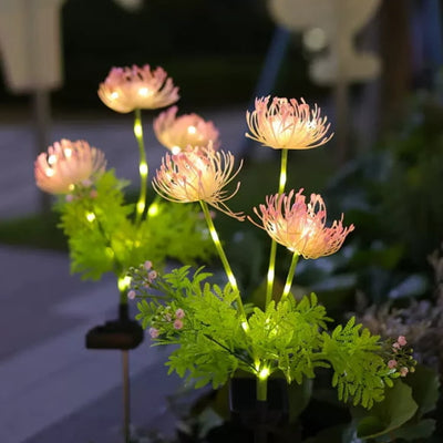 Solar Garden Lights, Solar Flowers with Flashing & Stead on Mode Outdoor Solar Lights for Yard Decorative