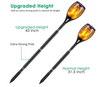 Solar Lights Outdoor, Waterproof Flickering Flames 96 LED Torches Lights