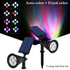 4 Led Solar RGB Spot Lights with Color Changing Outdoor Garden Wall Lamp