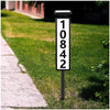 Solar Address Plaque with LED House Numbers, Driveway Marker and Street Sign, Outdoor Yard Decoration with Stake (35 Inches )