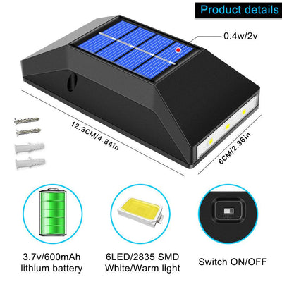 Solar LED Wall Lights,Garden Decorative solar lights for fence, Solar Fence Light, Solar Light for Garden