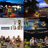 Solar Post Light, Flickering Flame Post Cap LED Lamp, Solar Powered 2 Modes Waterproof Lighting for Outdoor Deck Fence