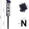 Solar Address Plaque with LED House Numbers, Driveway Marker and Street Sign, Outdoor Yard Decoration with Stake (35 Inches )