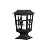 Solar Post Light, Flickering Flame Post Cap LED Lamp, Solar Powered 2 Modes Waterproof Lighting for Outdoor Deck Fence