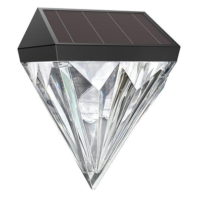 Solar Fence Lights Diamond, Deck Lights Outdoor Waterproof Step Lights Solar Powered for Garden Yard Patio Stair, Wall Mount