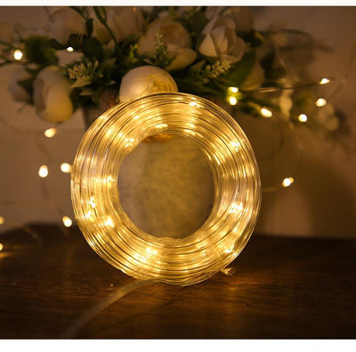 Waterproof Outdoor String Lights Solar Powered String Lights8 Modes Fairy Lights Outdoor Decoration Lighting for Garden.Christmas Decoration.